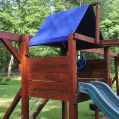 Custom Playset Canopy with Pull-the-DOT Fasteners