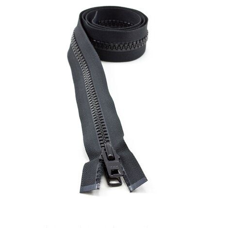 Buy YKK Vislon #10 Separating Zipper AutoLok Short Double Pull Metal Slider  VFUVOL-107 DX E 36 Inch Black